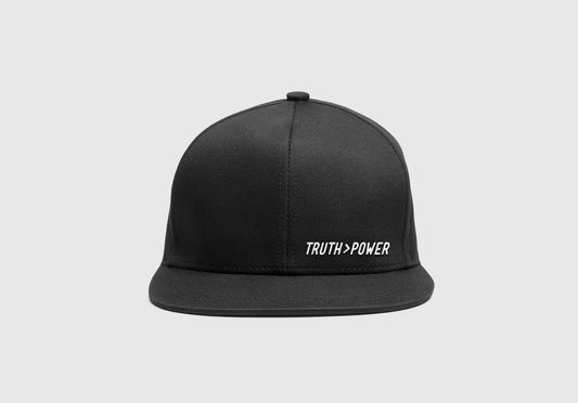 Truth>Power Small Print Black Hat Caps