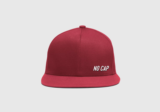 No Cap Small Print Red Hat Caps