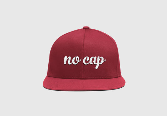 No Cap Large Print Red Hat Script